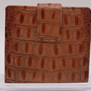 2 Brahmin Wallets One Small Kisslock and One Long Bi-Fold Wallet